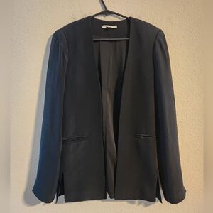 Rebecca Minkoff 100% silk Black open blazer size 2